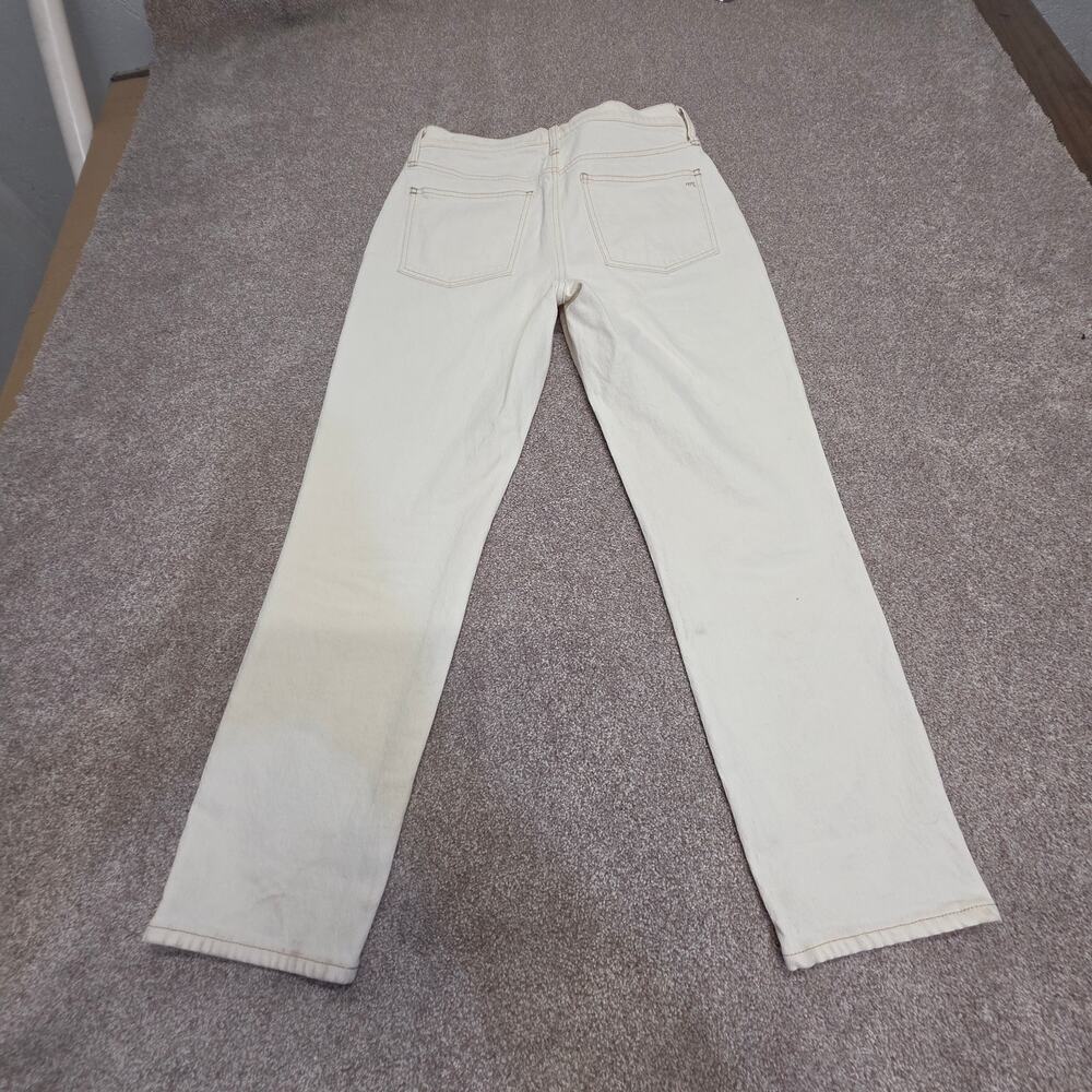 Madewell The Perfect Vintage Crop Jean 29x27 Cream Off-White High Rise Straight